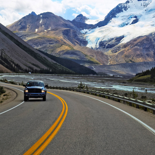 Vehicle driving in Alberta. Auto insurance Alberta.