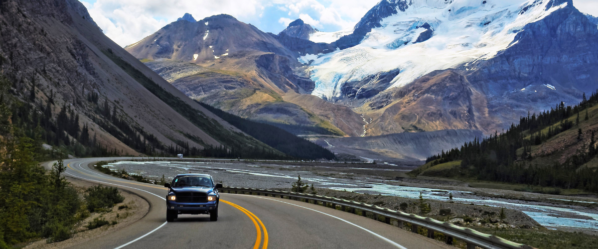 Vehicle driving in Alberta. Auto insurance Alberta.