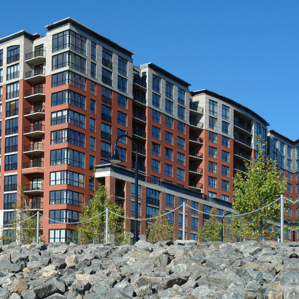 condominium building.